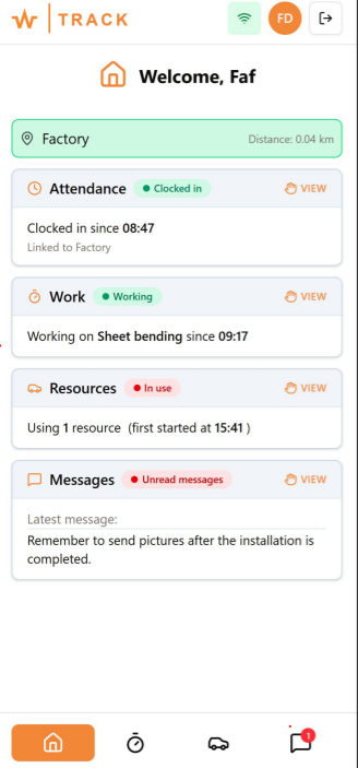 Track app preview